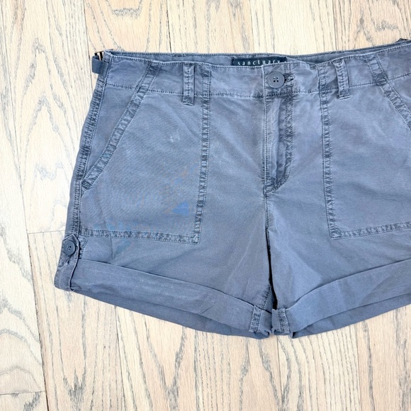 Sanctuary Women’s Charcoal Relaxed Zip Fly Shorts with Pockets Size 26 - Picture 2 of 11